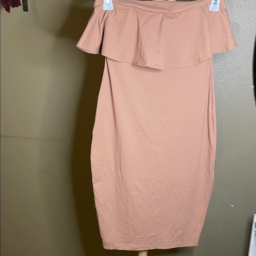 Susana Monaco Strapless Tan Dress - Picture 5 of 5